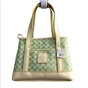 Liz Claiborne 397 Pistachio hand bag cream and light green coloured purse